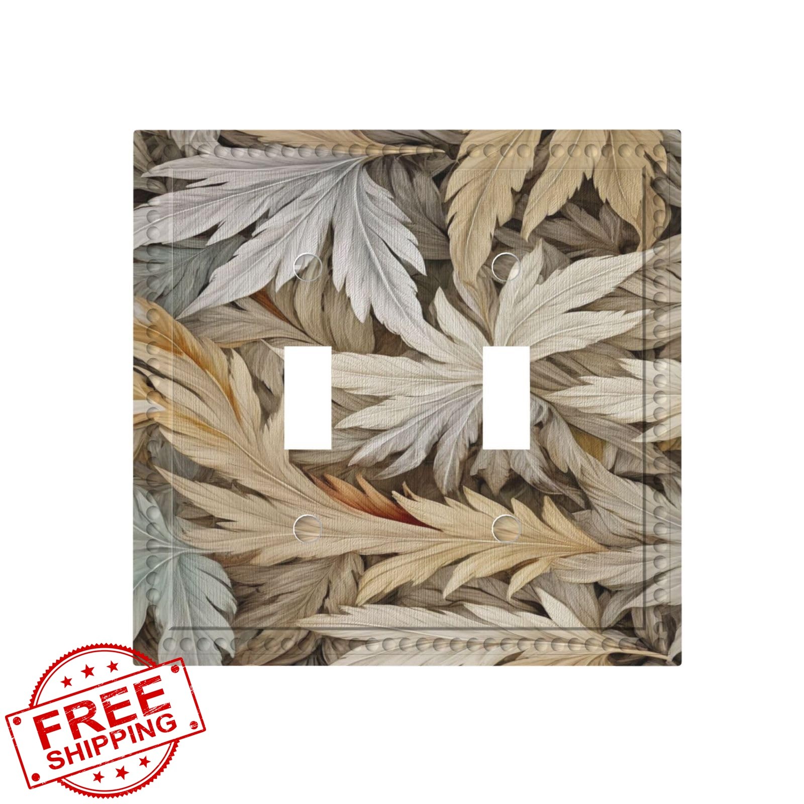 Muzumu Dried Palm Leaves Double Toggle Beige