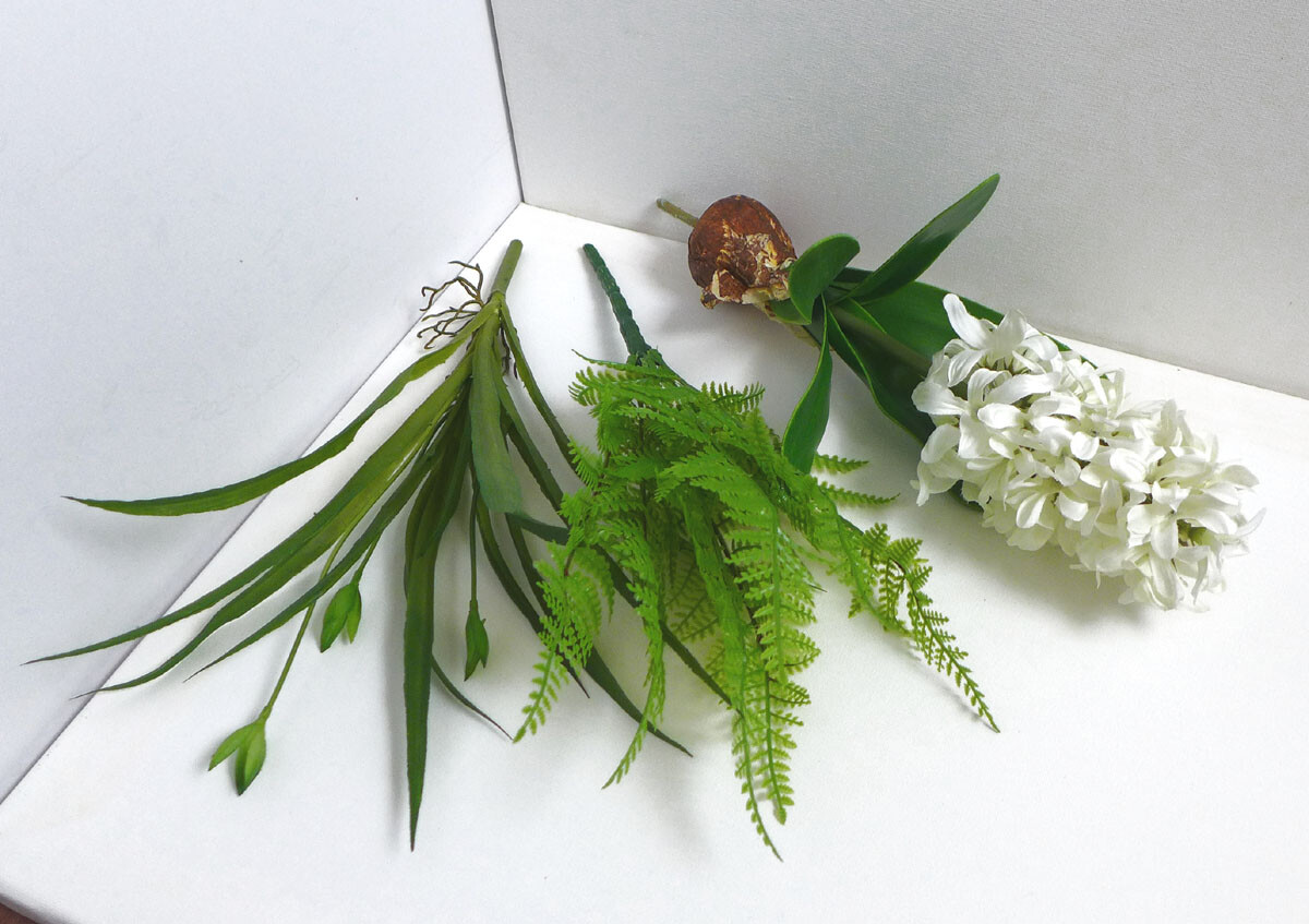 3 Pcs Artificial Plant White Hyacinth Flower Wedding Decoration (#78)