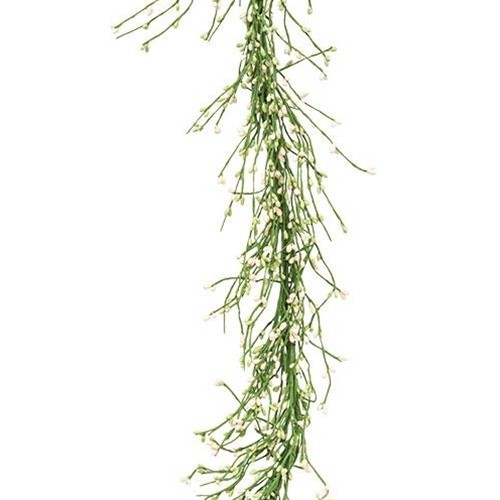 NEW Farmhouse CREAM LT GREEN PIP BERRY GARLAND 48″ Primitive Crafts Cottage