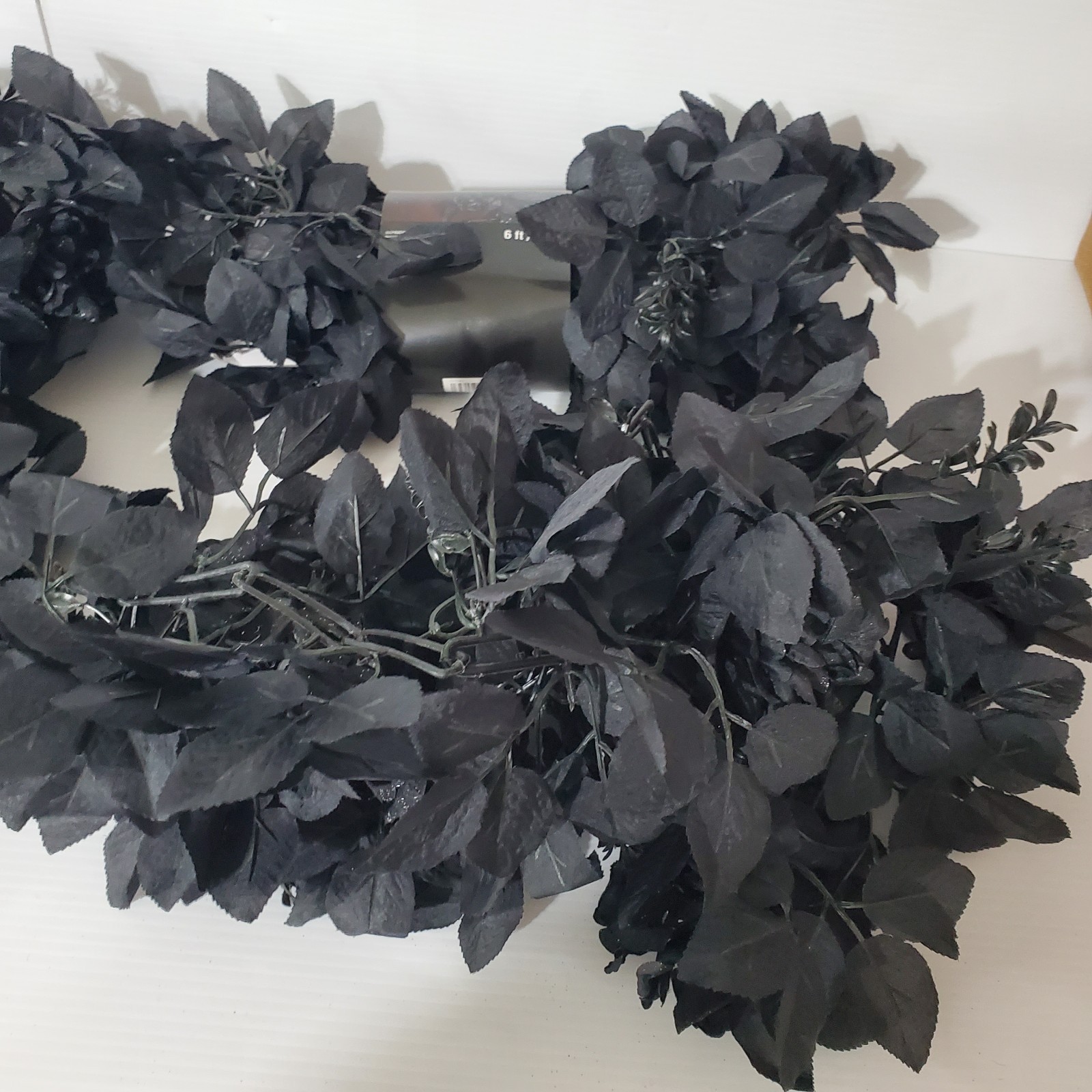 Ashland Halloween Gothic Chain Garland Glitter Black Rose 6ft Each Lot Set Of 8