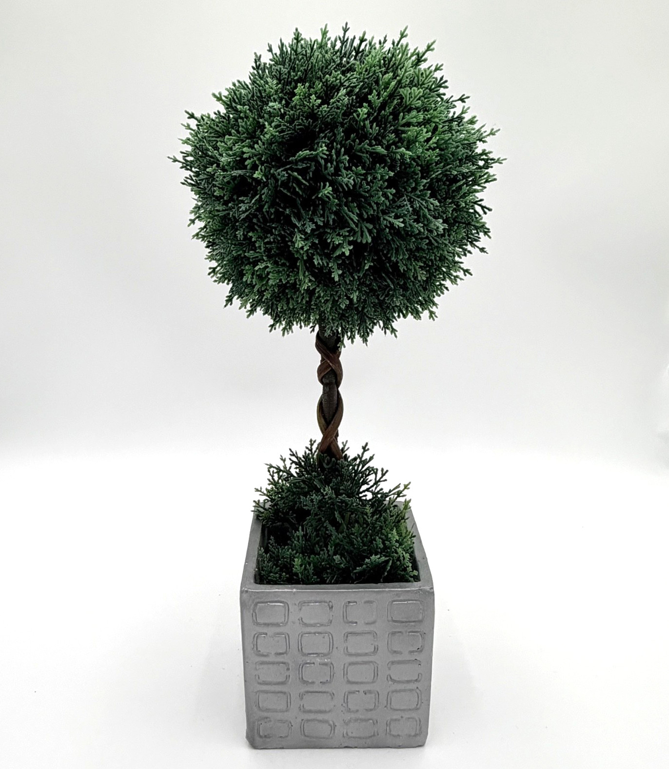 Artificial Topiary Tree Twisted in Pot Faux Plant Home Decor Greenery Pre Owned