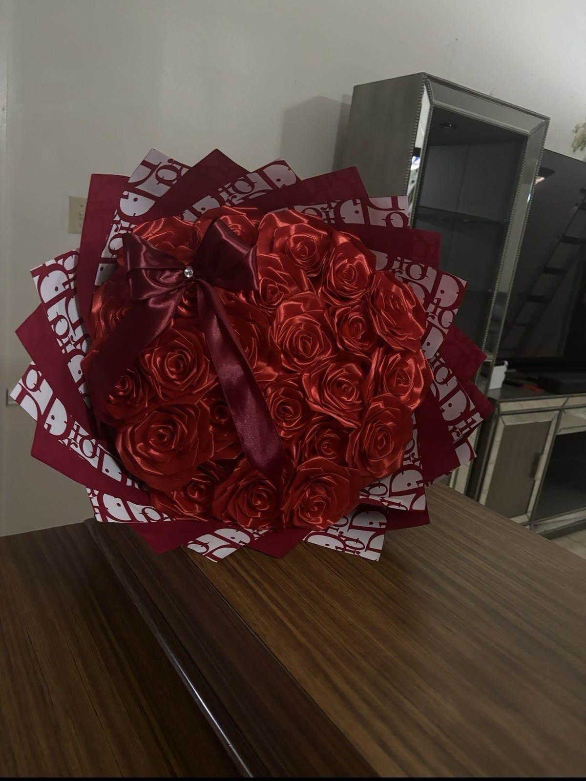 Eternal Ribbon Roses Handmade Forever Blooms Artificial Flowers Rose