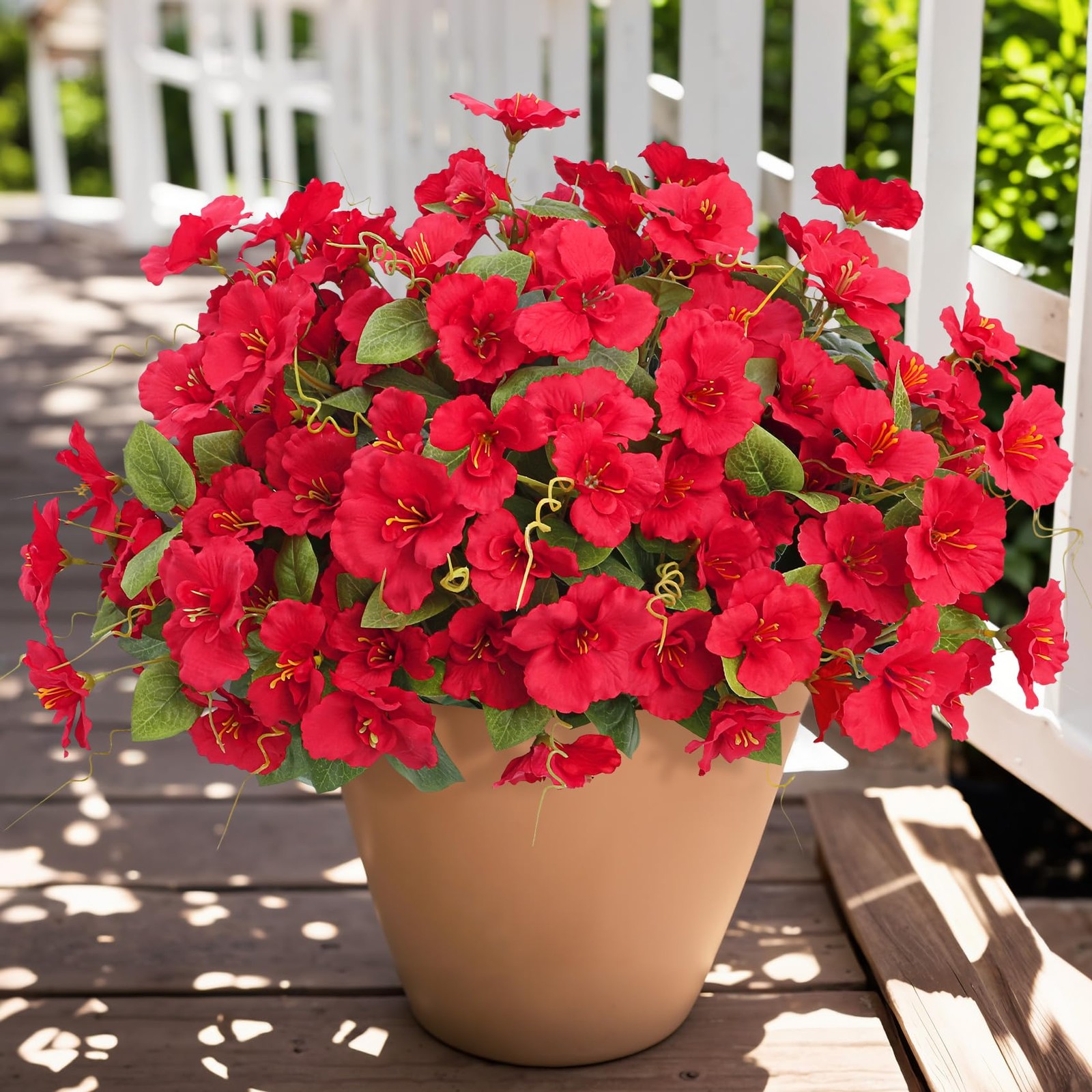 8 Bundles Artificial Hibiscus Flowers for Outdoors Decoration, Faux Silk Flow…