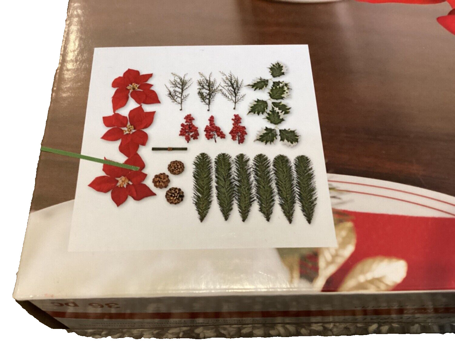 Ashland Floral Accents Red Poinsetta Mix DIY Decor Wreaths 36 Pcs Sealed NEW
