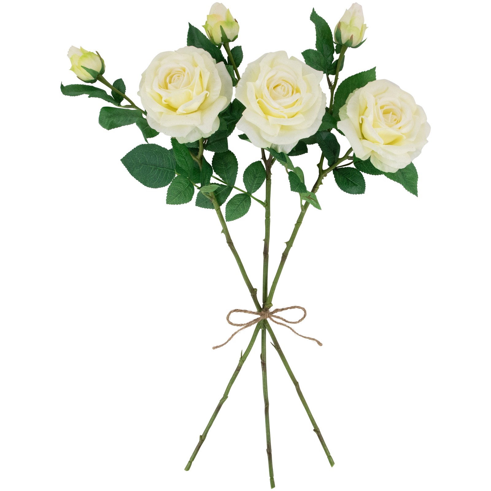 Northlight Real Touch™ White Artificial Rose Stems, Set of 6 – 26″