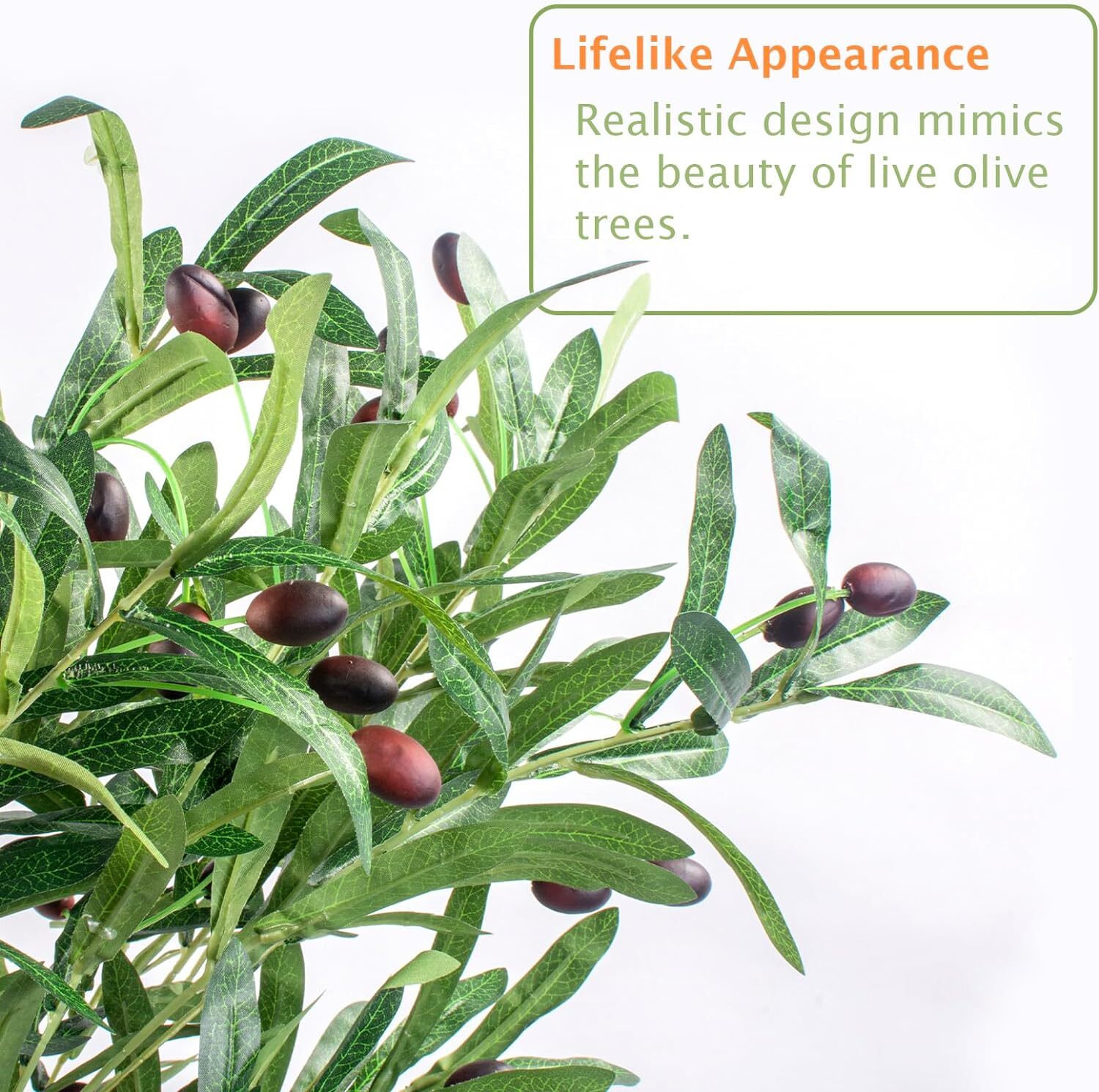 Artificial Olive Tree/Branches – Fake Plant Home Decor