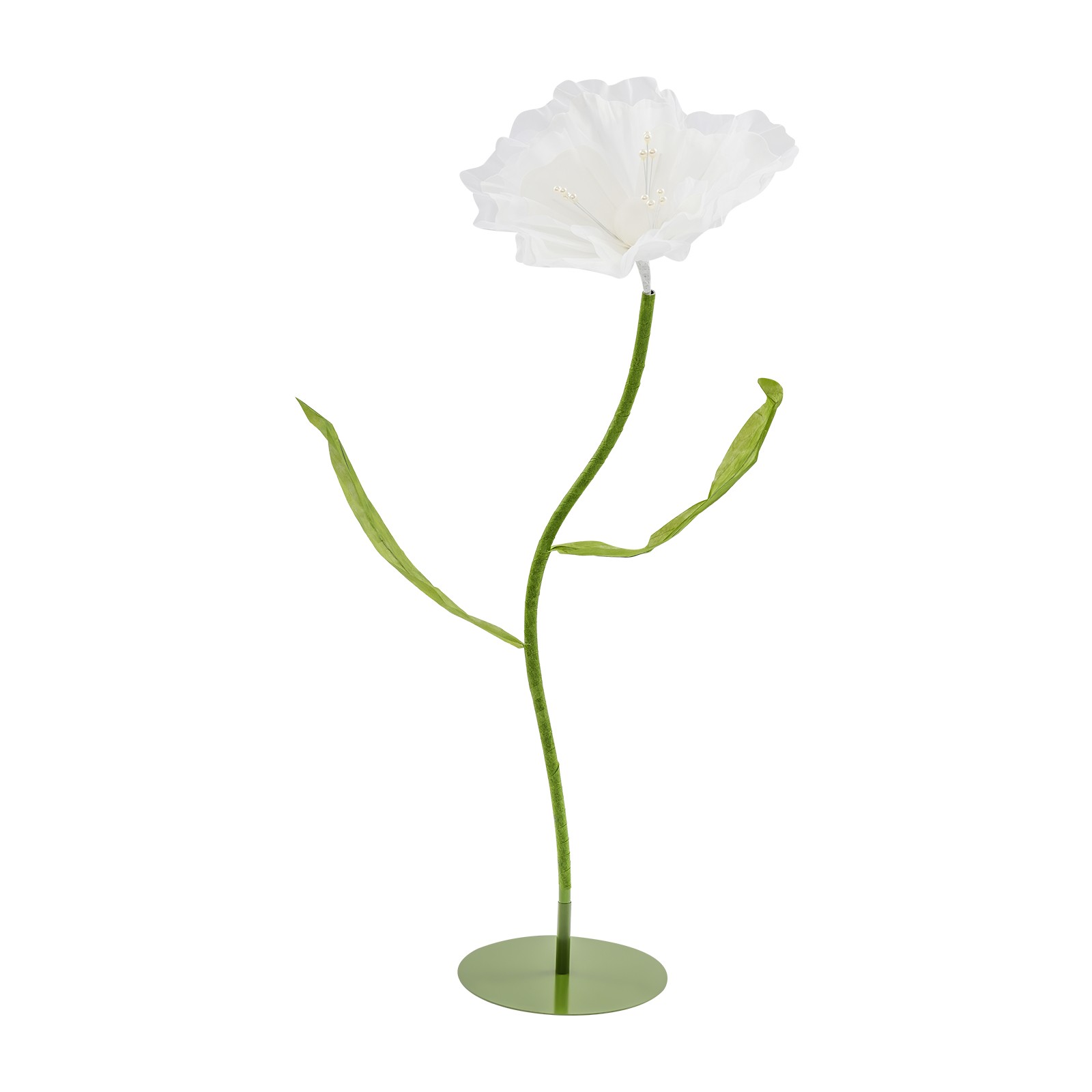 3 Pack Artificial Flower Arrangements, White Yarn EVA Foam, 39-55 Inch Tall