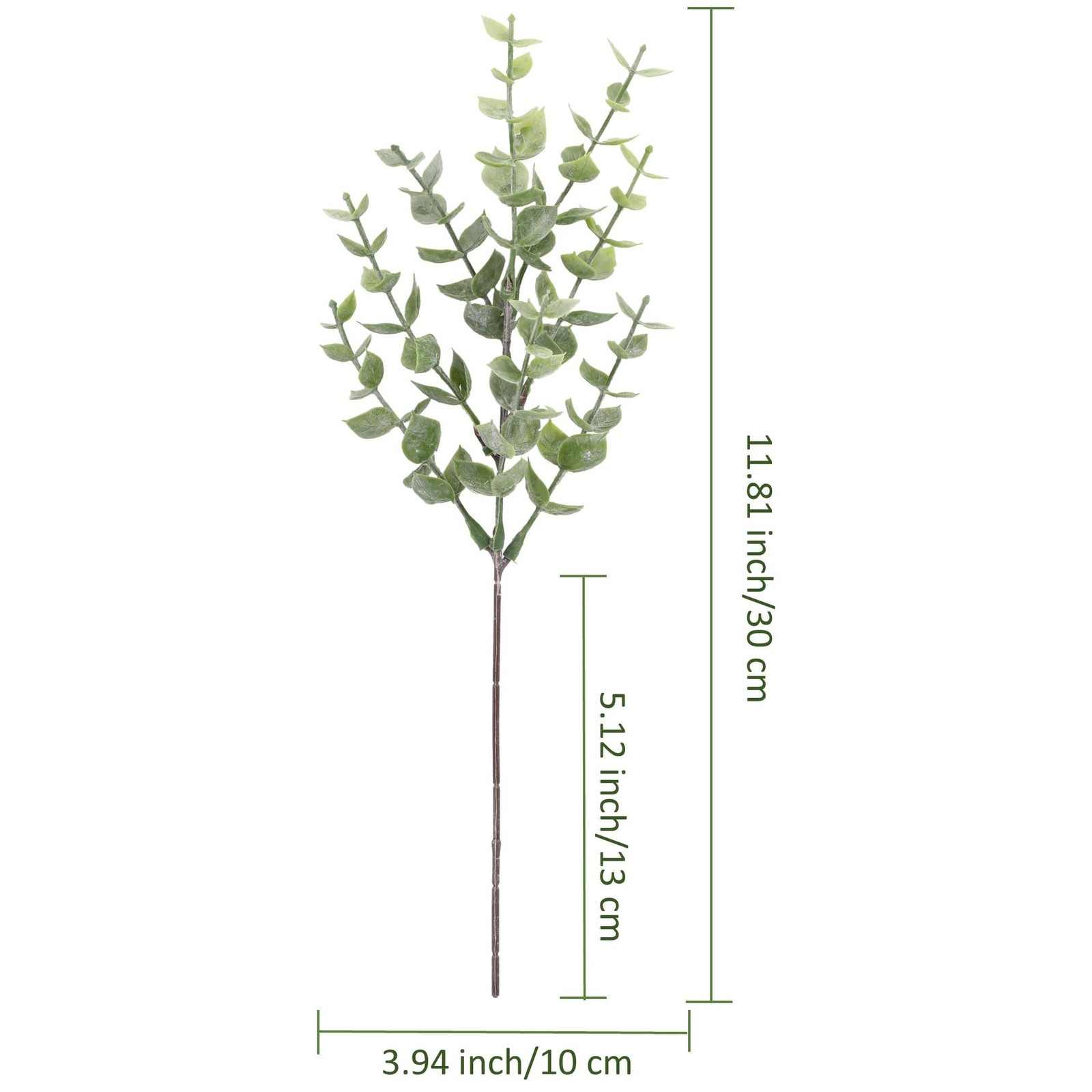 Artificial Eucalyptus Stem, Green Leaves, 12 Pack Green Faux Plant Branch, 12…