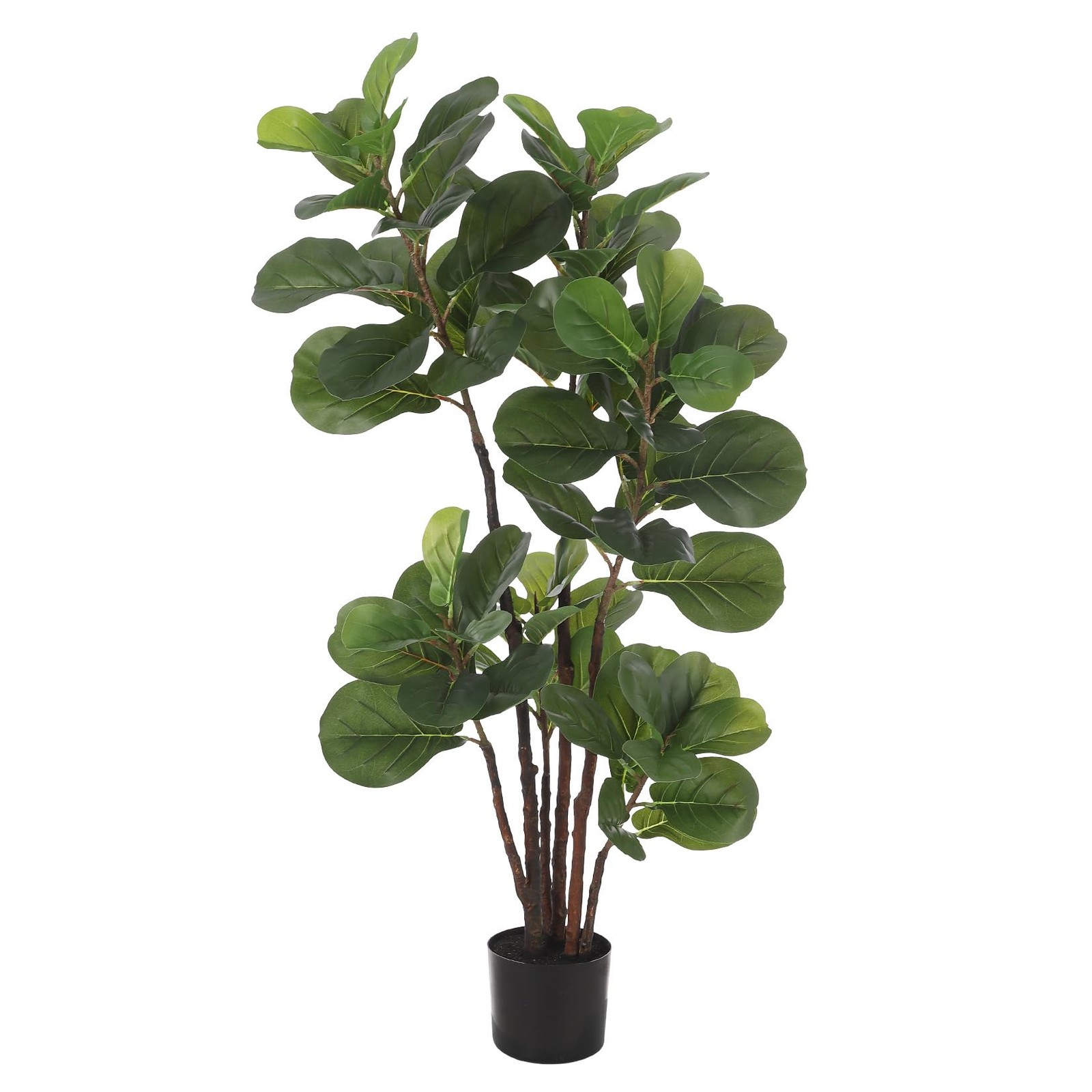 Faux Fiddle Leaf Fig Tree, 4 Ft Artificial Ficus Lyrata Plant with 72 Fiddle …