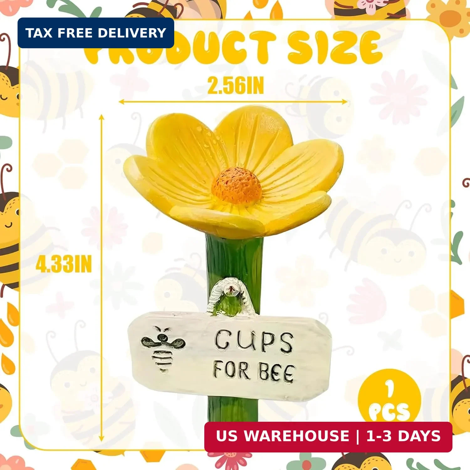 Bee Watering Station for Garden, Bees Bath, Flower-Shaped BeeWatering Stations,