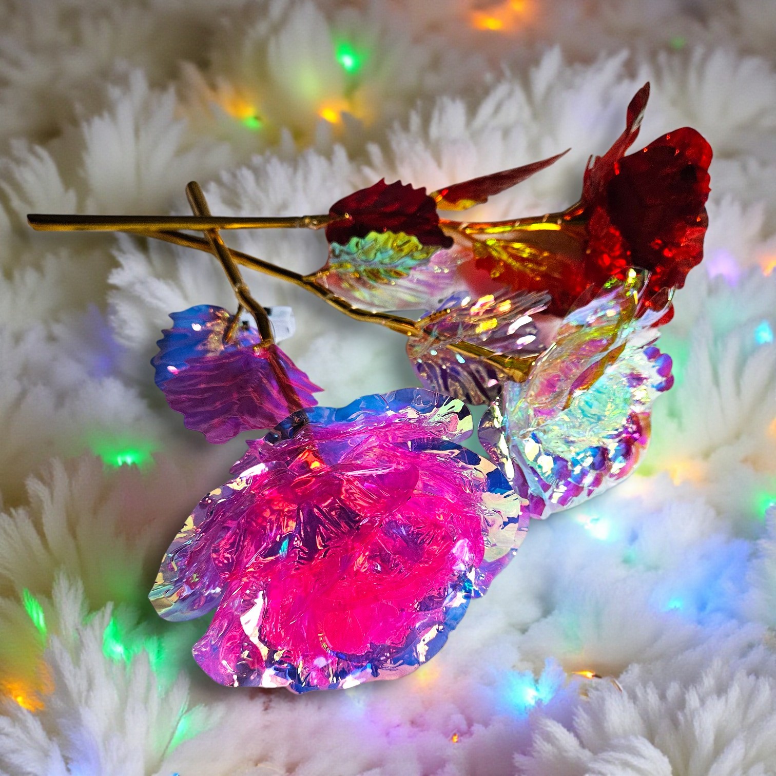 18 Inch Red Rose Jumbo Galaxy Rose Stem LED Light-Up Rose Valentine’s Day Gift