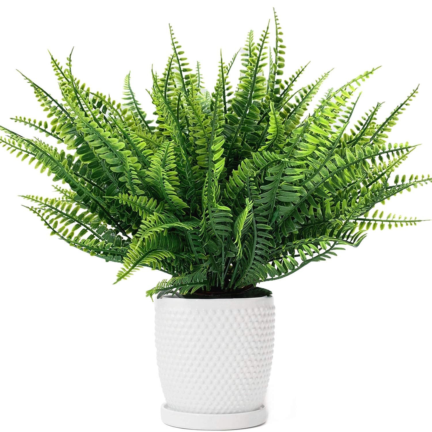 Artificial Boston Fern Plant Bushes, Plastic Shrubs Grass Leaves Fake Plants …
