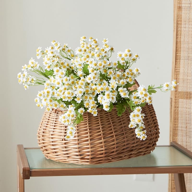 7 PCS 20.4 Inch Realistic Daisy Flowers Artificial Fake White Chamomile