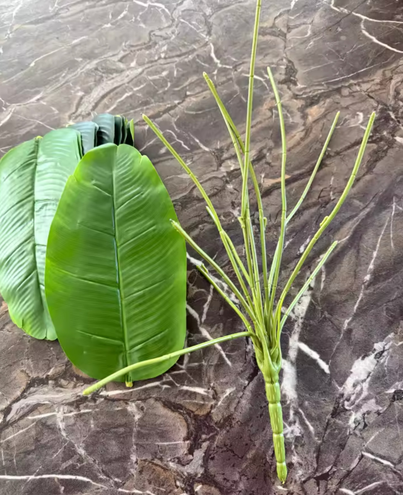 1pc Artificial Plants Large Tropical Palm Tree Fake Banana Plants Leaves Real