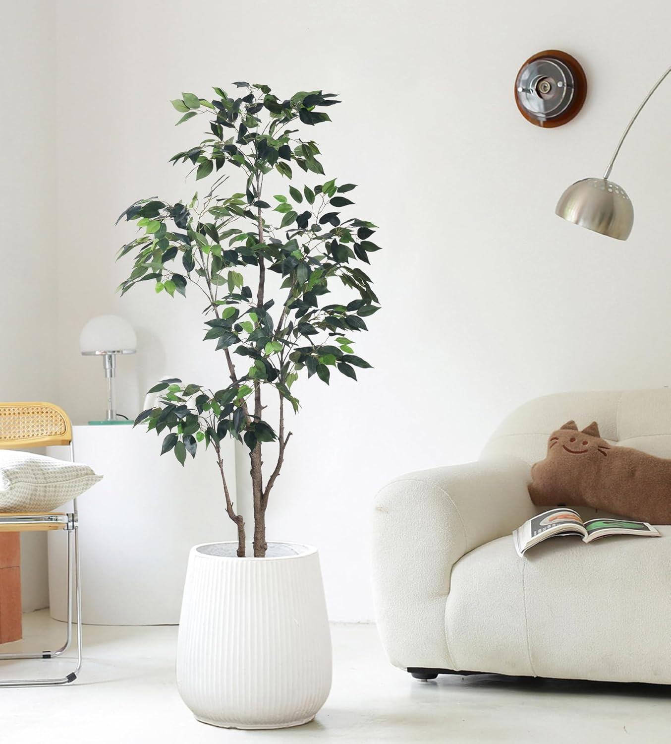 5Ft Lifelike Artificial Ficus Tree for Home, Office, and Garden Decor