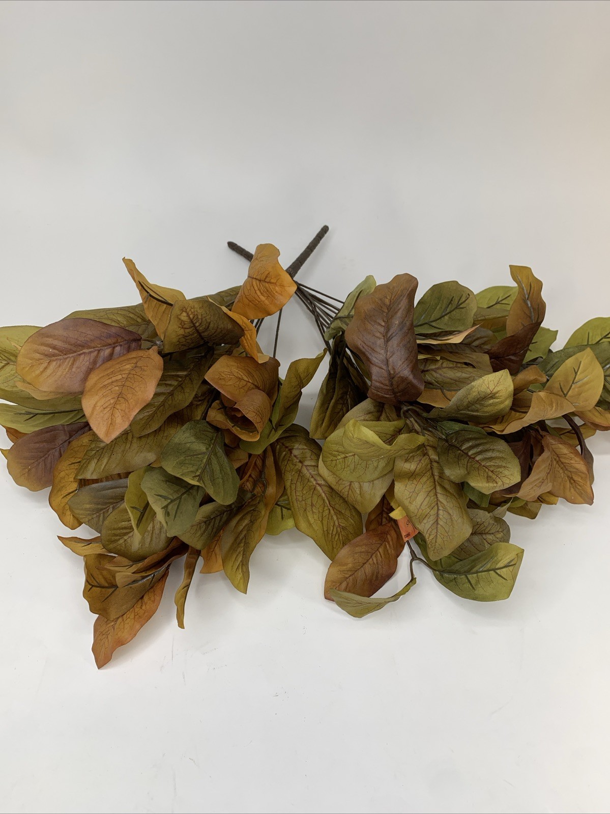 2- BRAND NEW MICHAELS STORES FALL BUSHES 11 STEMS EACH RARE MAGNOLIA