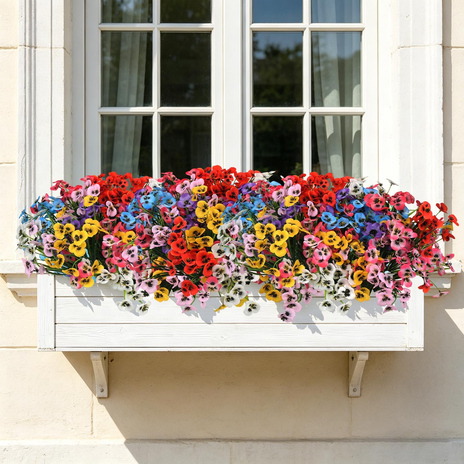 24 Bundles Artificial Pansy Flowers, No Leaves Faux Silk Pansies Bulk, Mixed …