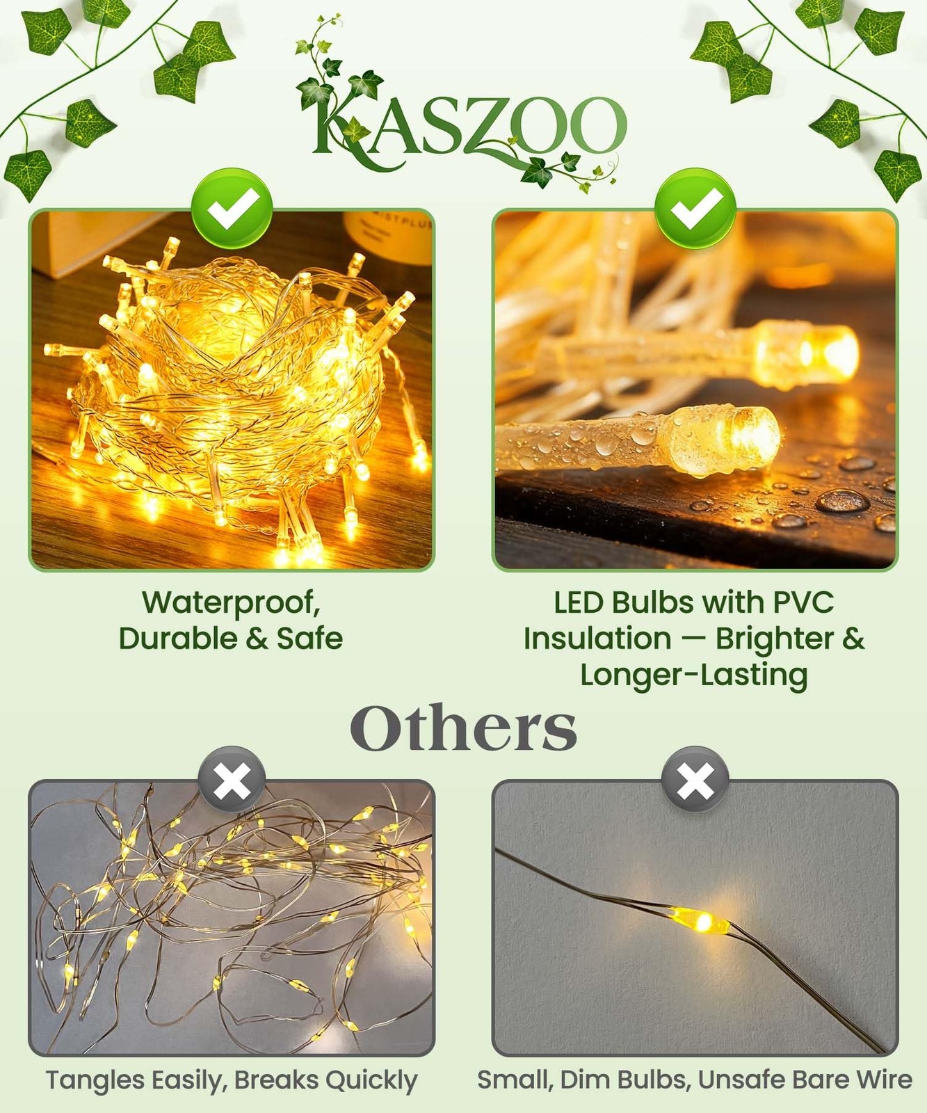 Artificial Ivy Garland 12 Pack with 80 LED Lights for Home Garden Wedding Decor