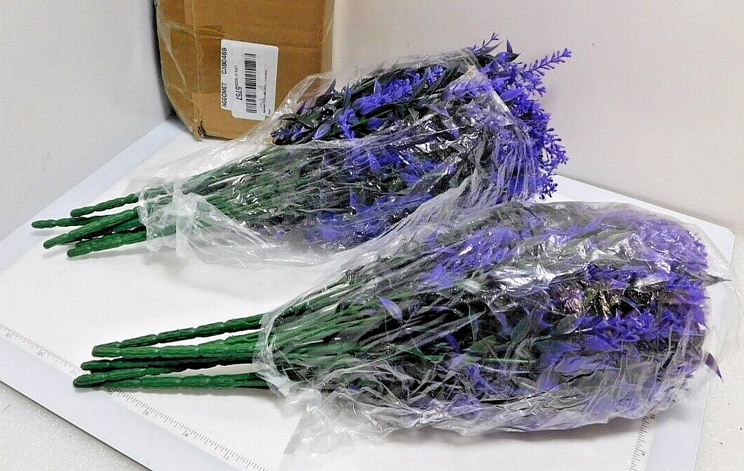Lavender Flowers Artificial 12Pcs Faux Fake Lavender Plants Artificial Lavender