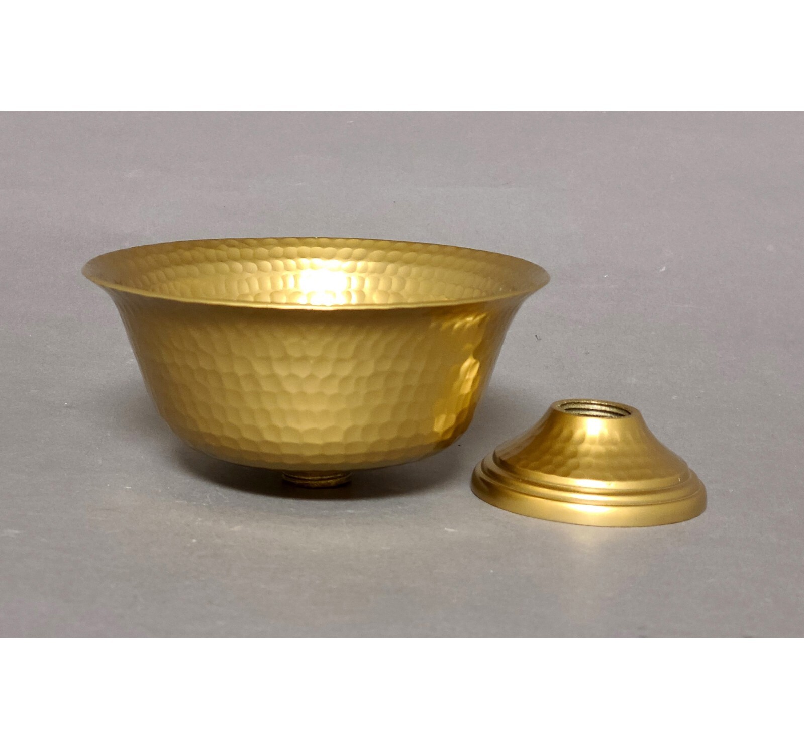 Compote Bowl 6″D 4″Hi Set/2 Revere Gold Finish Aluminum Hammered FREE SHIPPING