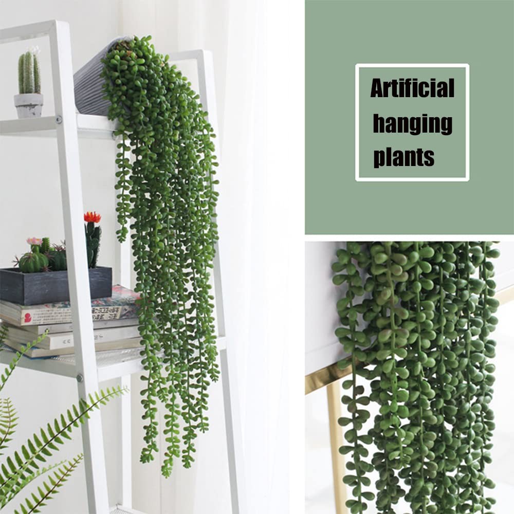 SzJias 3 Pcs String of Pearls Plant Artificial Hanging Succulents Plants for …