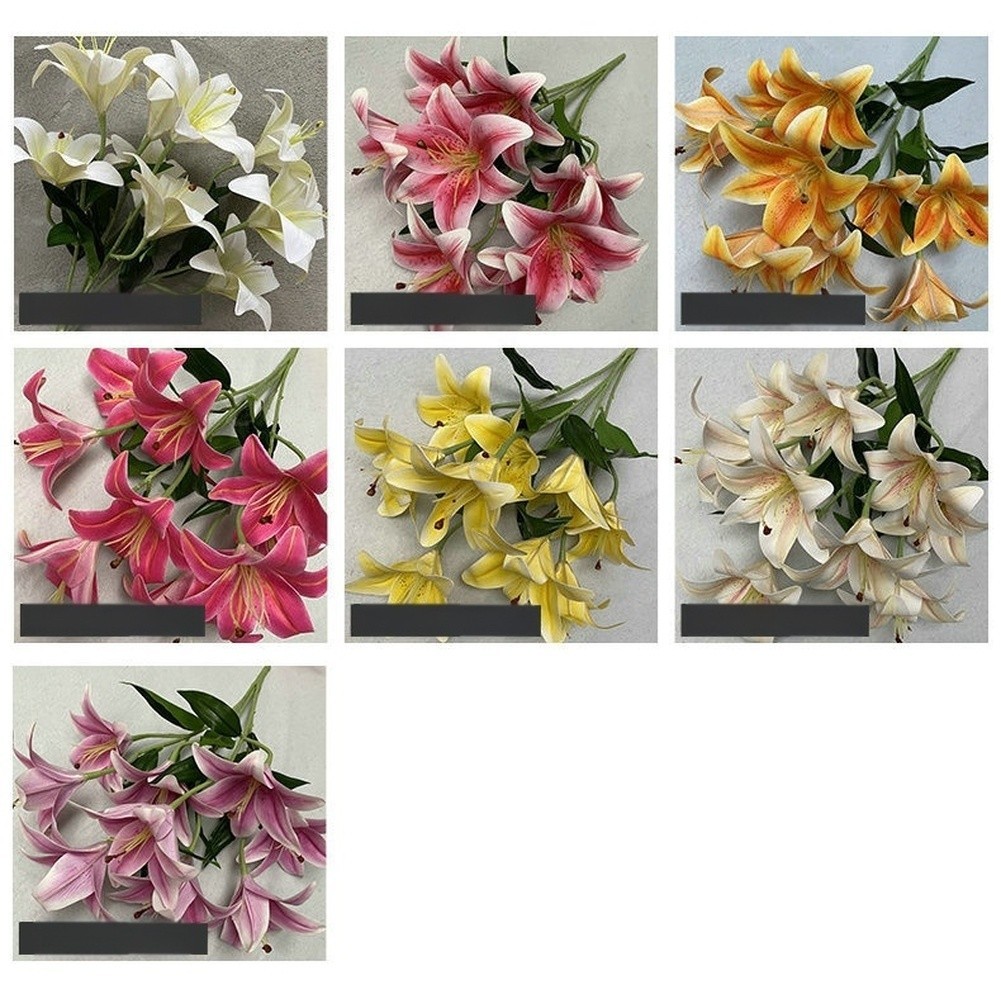 for real Touch Artificial for lily Flowers for Wedding Decor Photography 59cm