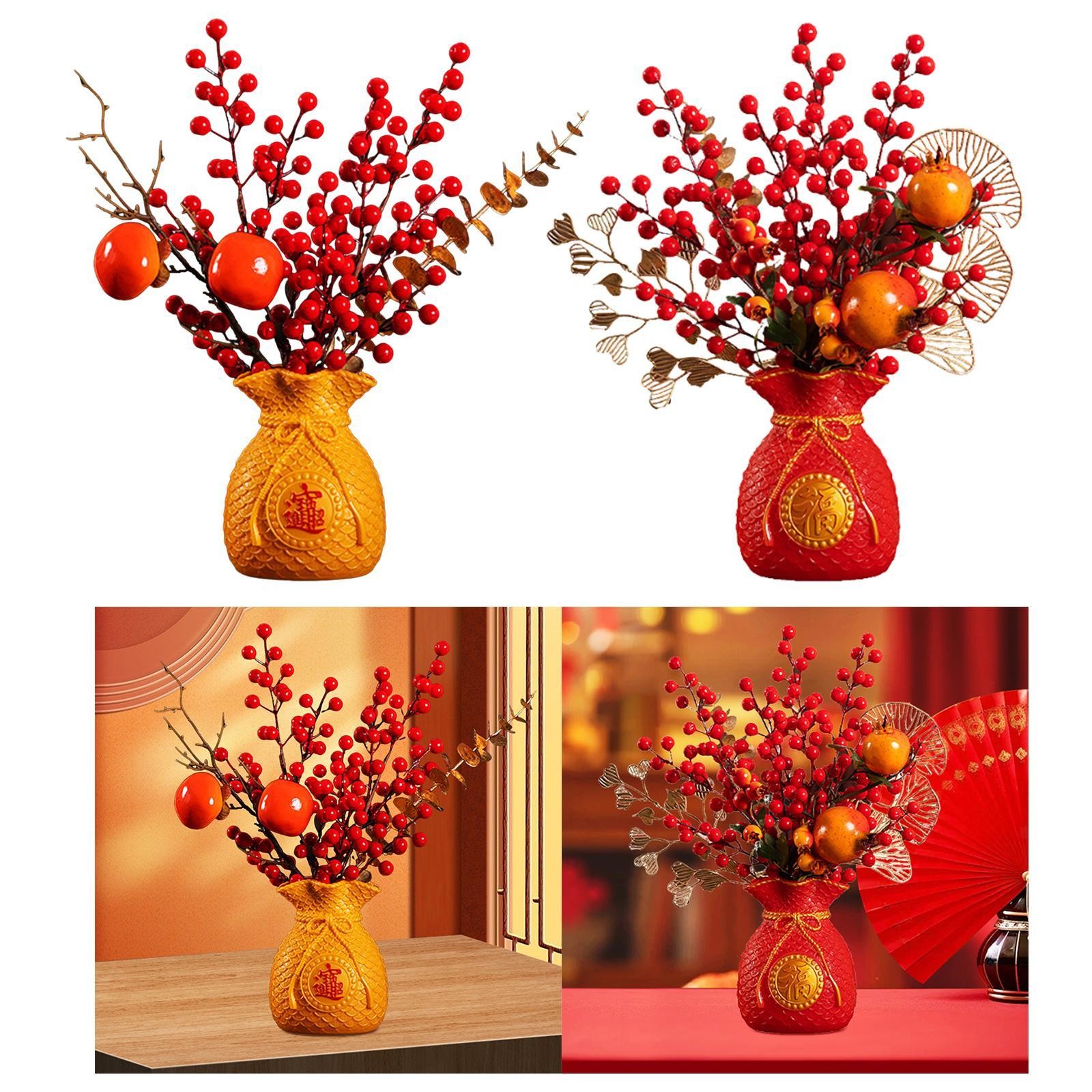 Artificial Potted Plants Flower Arrangement for Indoor Living Room Tabletop