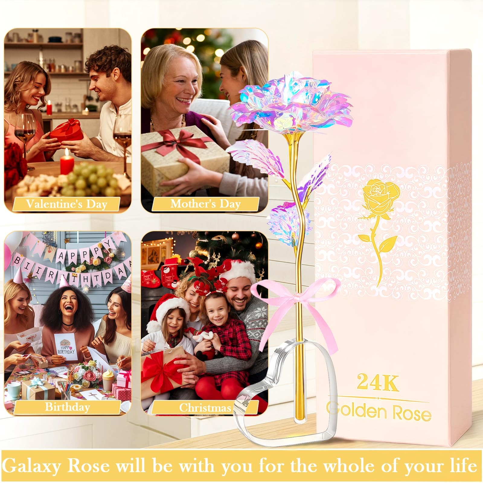 Mothers Day Mom Gifts for Women Grandma, Artificial Forever Birthday Flowers …