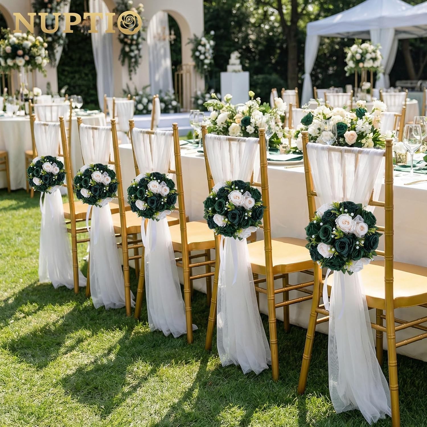 Ready-to-Use Silk Flower Balls – 2 Pcs Decorative Centerpieces for Any Occasion