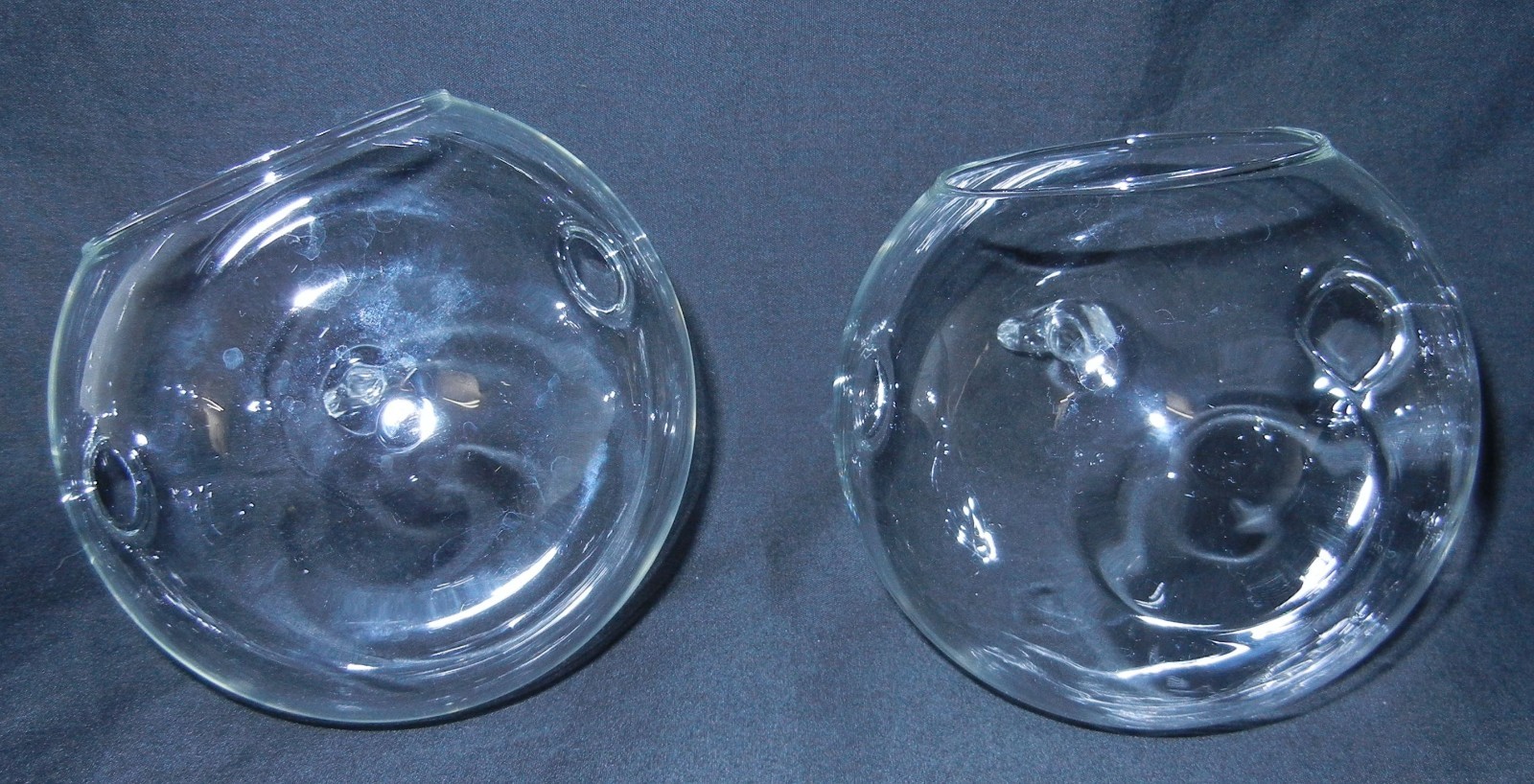 2 Clear Glass Hanging Plant Orb/Terrarium for Air Plants, Candles, Crafting