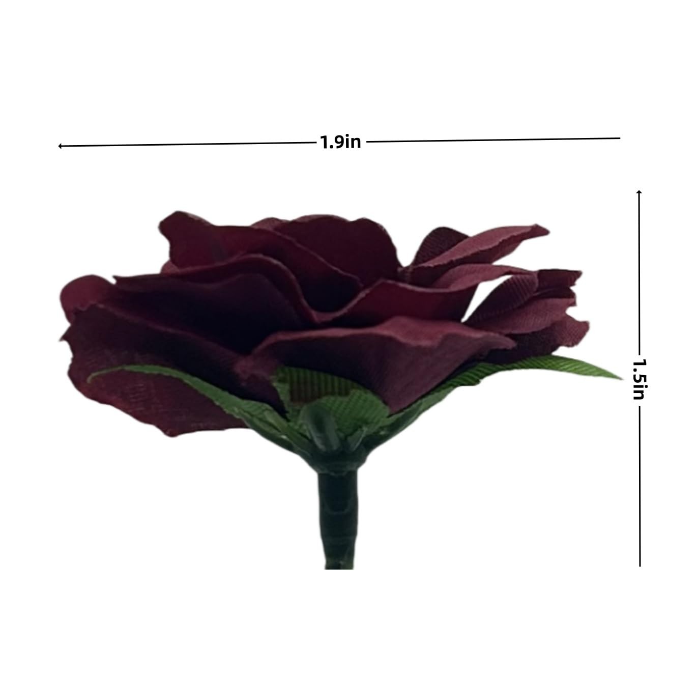 100 Pcs Mini Wine Red Roses Artificial Flowers Bulk, 1.9 Small Silk Fake Rose…