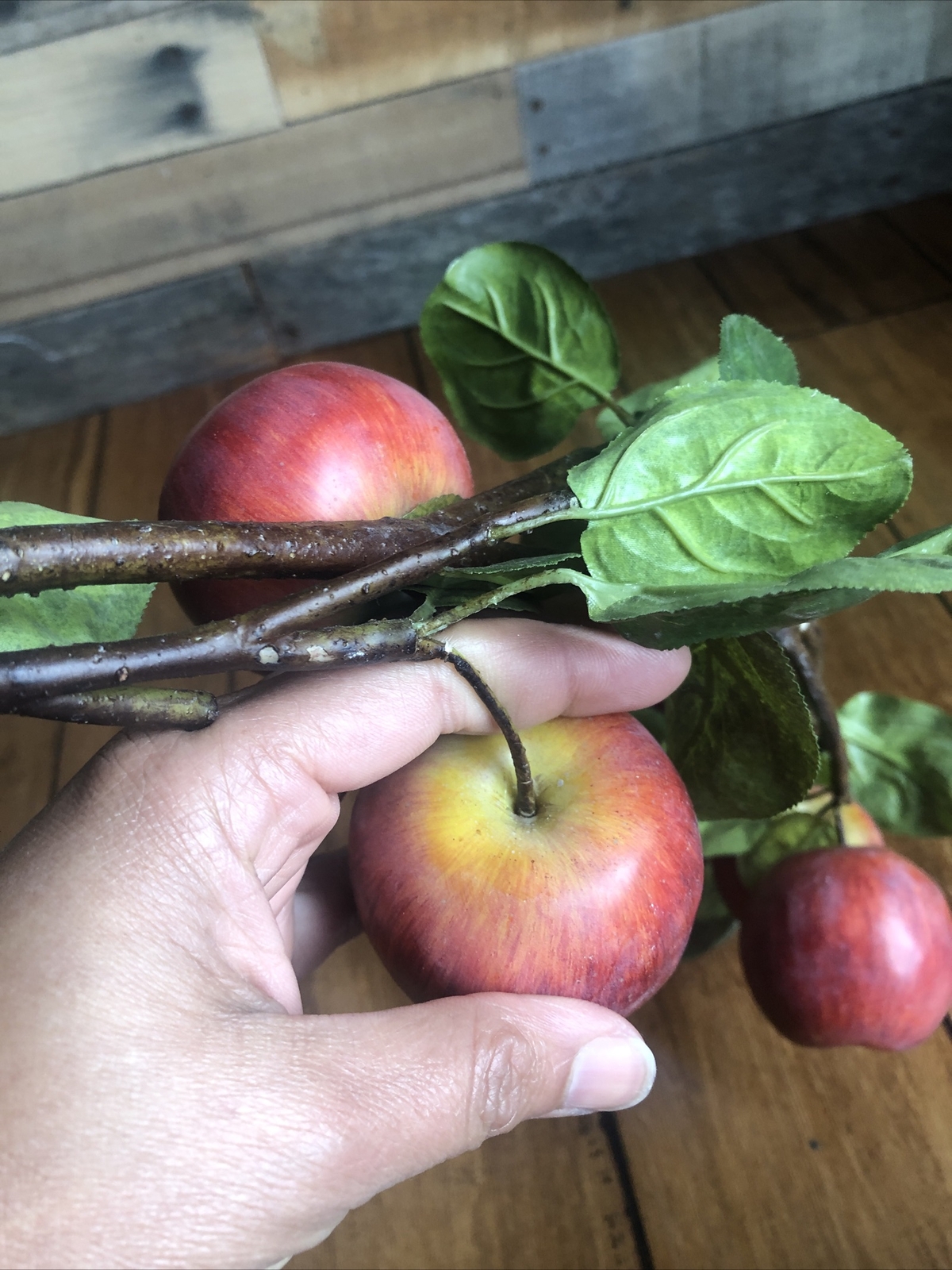 Apple Branch 1Pc Artificial Fruit Decoration Flowers Leaves Garden Home Deco DIY