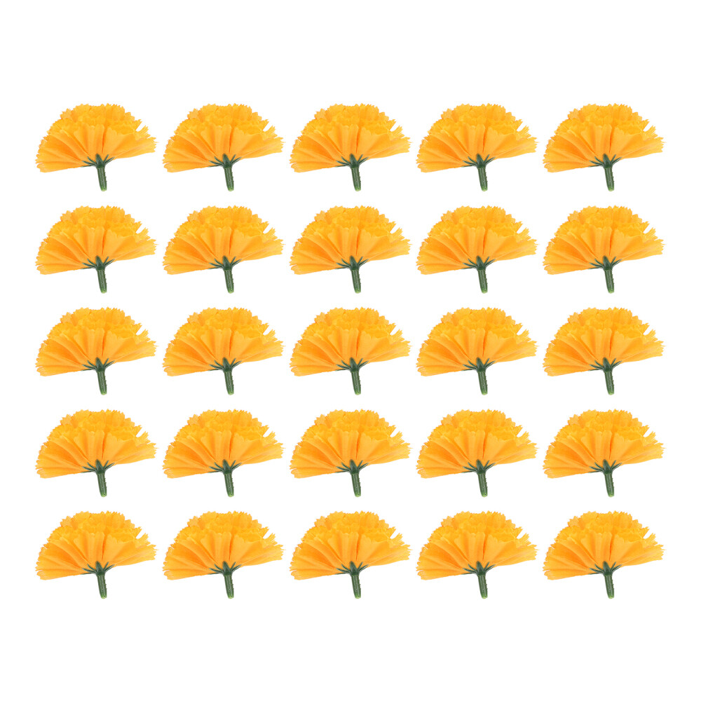 50PCS Simulation Marigold Ornament Decorative Flower Heads Garland DIY Making