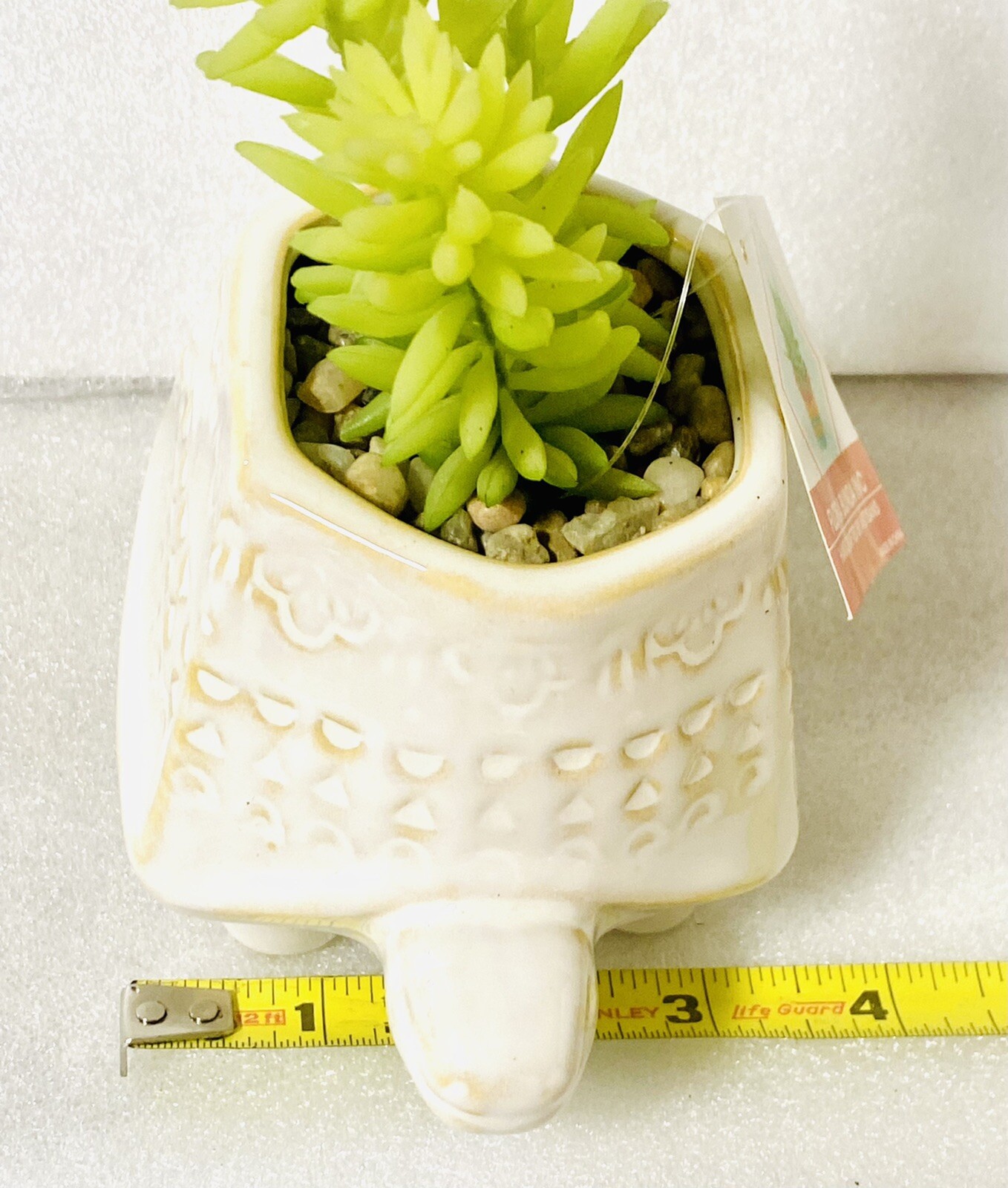 Turtle Ceramic Planter Artificial Succulent Flora Bunda NWT