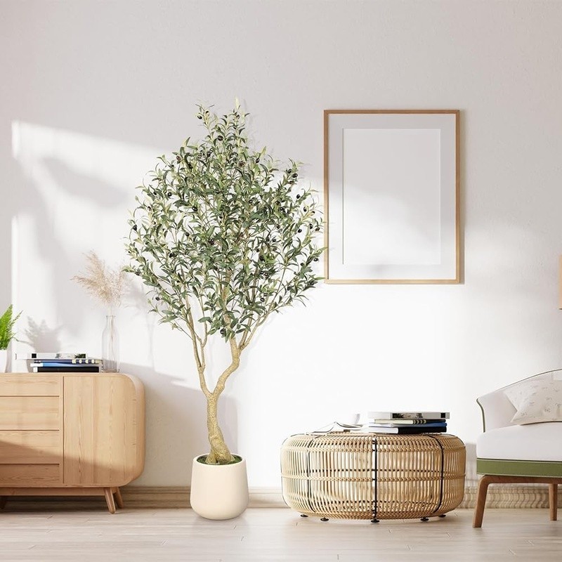 6ft Lifelike Artificial Olive Tree W/ Adjustable Branches Indoor Home Decor New