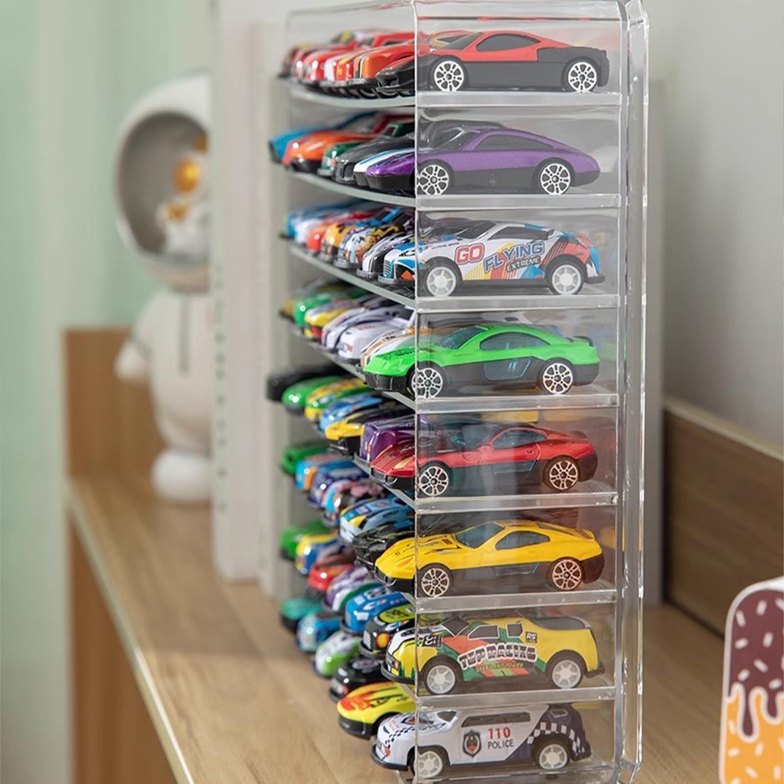 Scale Matchbox Wheels Toy Car Display Case, Acrylic Box Transparent