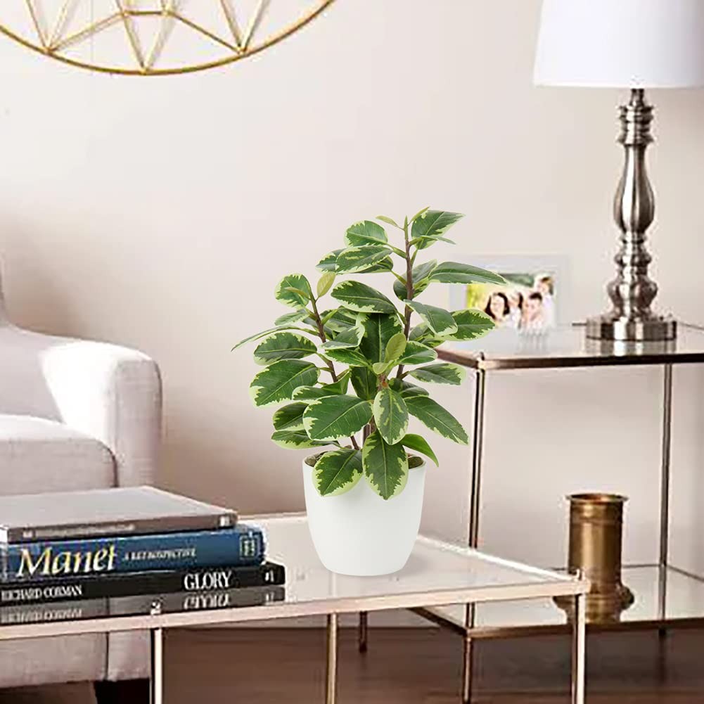 Artificial Plants Mini Camellia Potted Fake Small, Plastic Desk Flower Vase