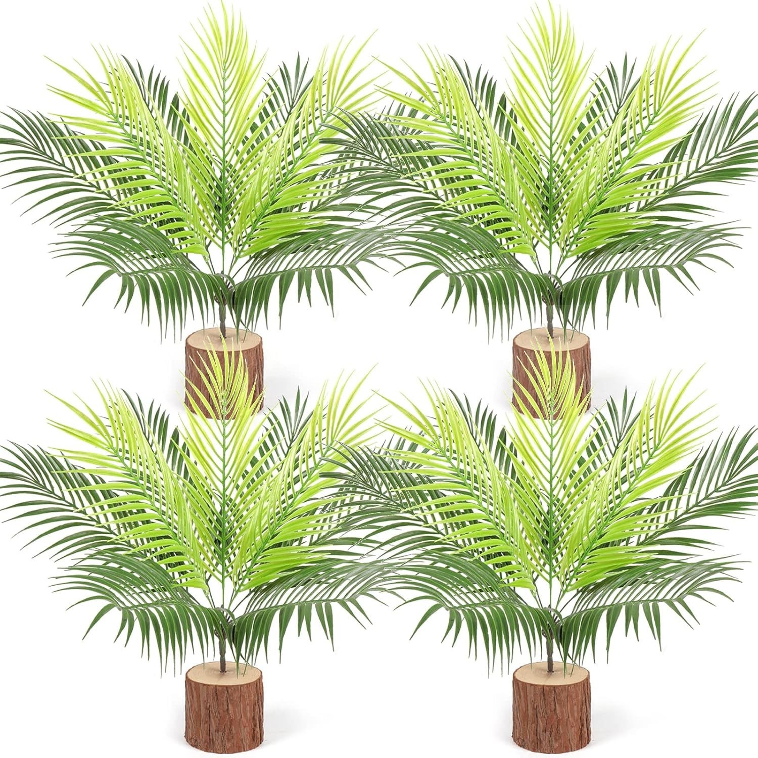 Elegant 4-Pack Faux Palm Leaves – Perfect for Weddings, Parties, and Home Decor