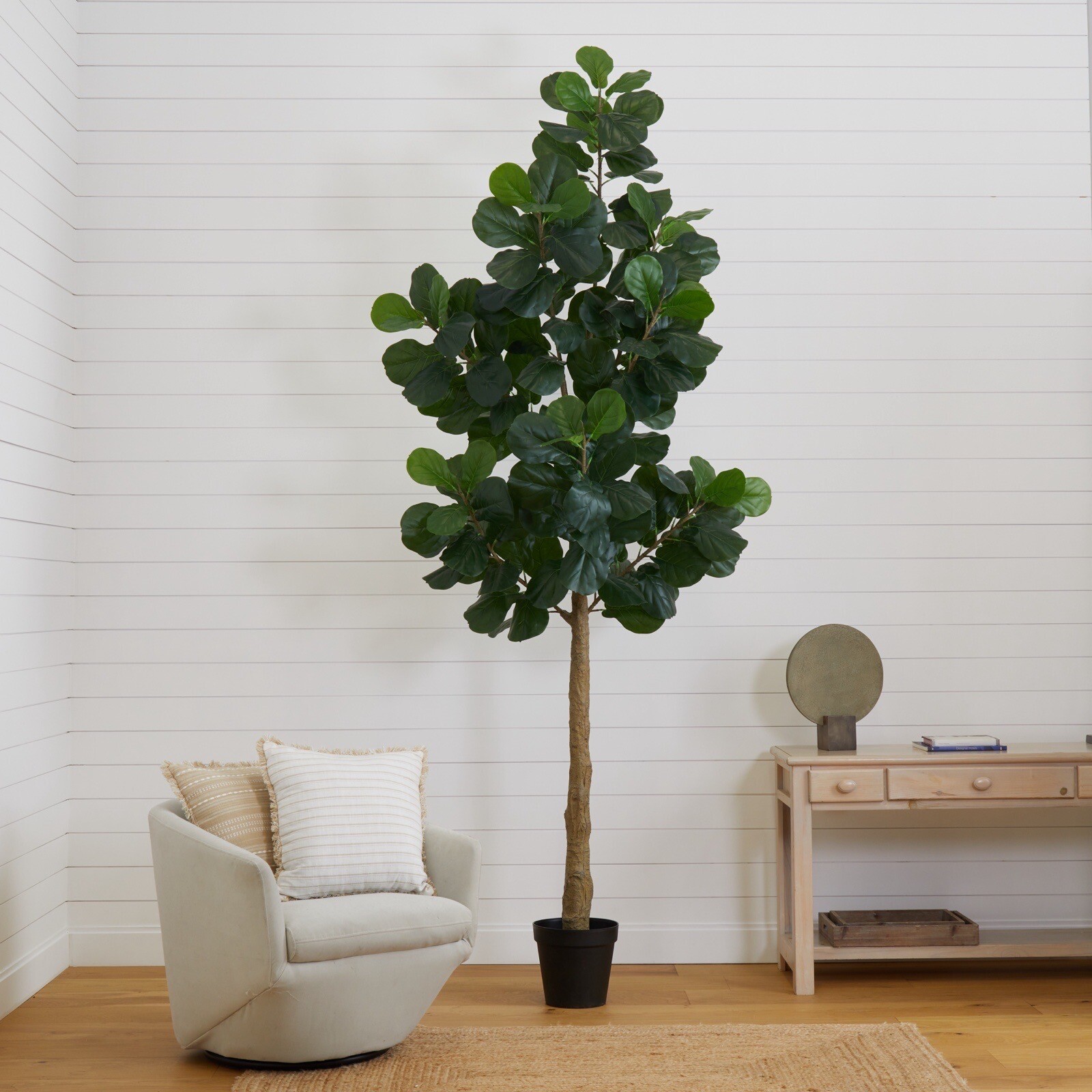 9’ Giant Fiddle Leaf Fig Artificial Tree Home Decor. Retail $295