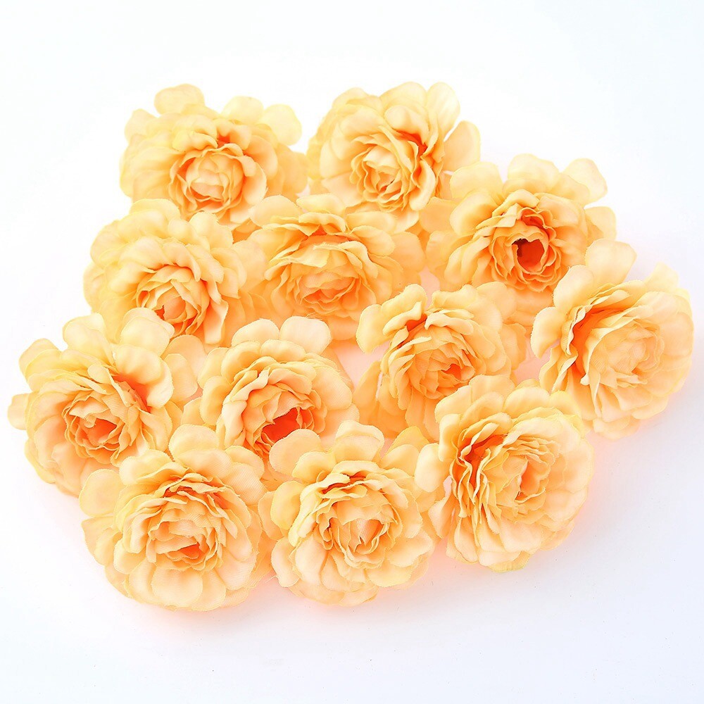 10PCS Flower Heads Artificial DIY Fake Floral Craft Wedding Floral Rose Ornamnet