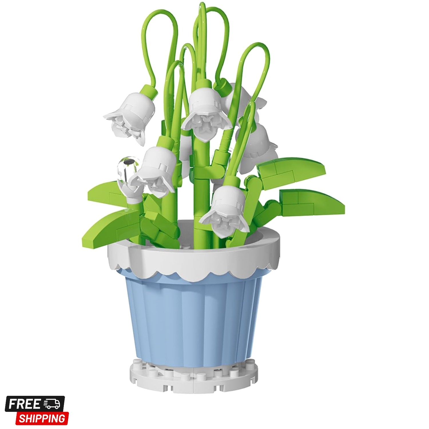 Lily of the Valley Mini Flower Potted Plant Bonsai Building Toy Blocks Partic…