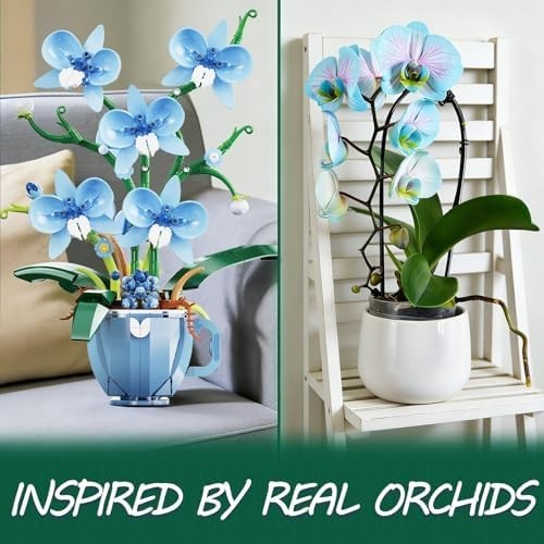 Botanicals Orchid Flower Kit, Flower Pot Set, Compatible with B0G1TBotanical Col