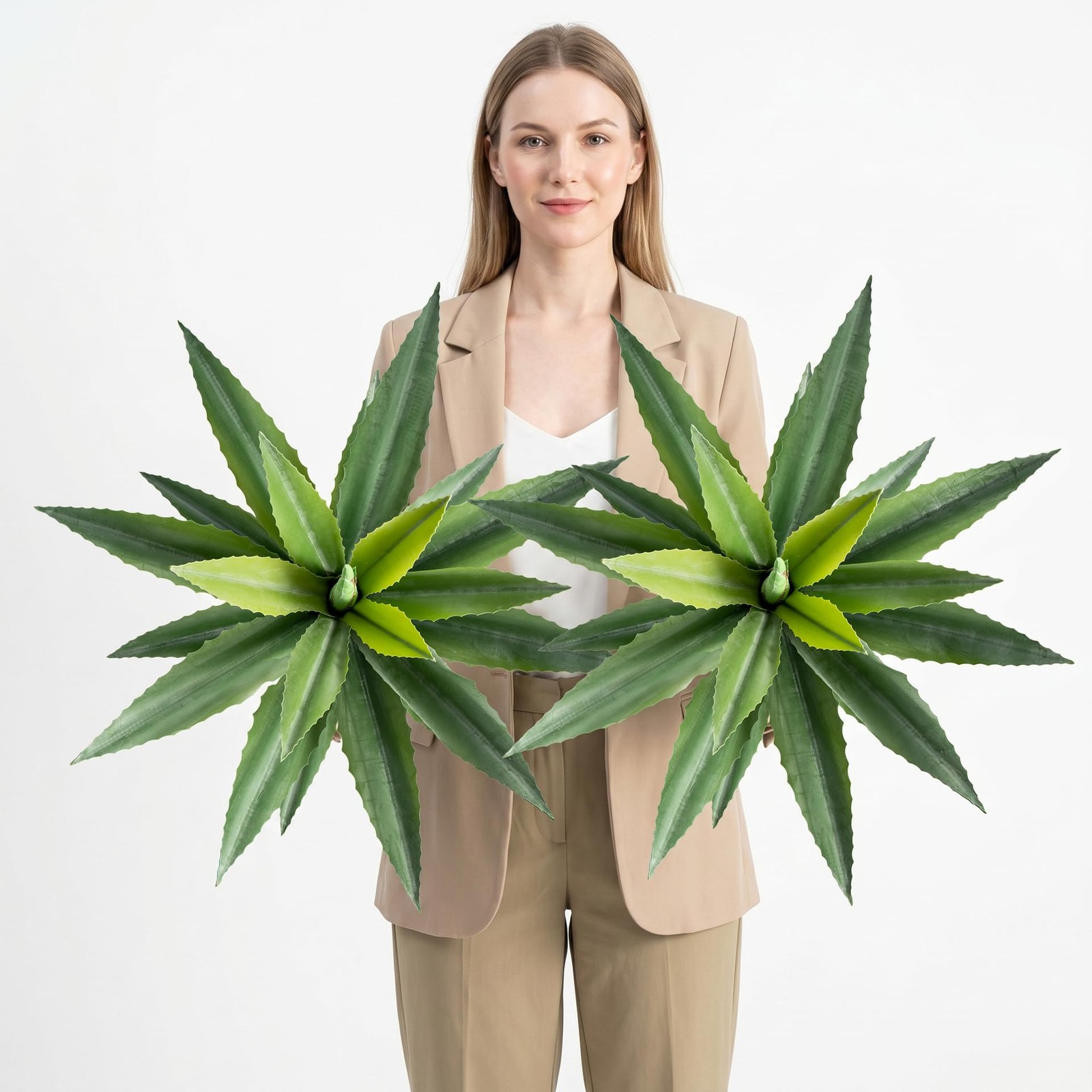 Best Artificial Agave Plant Outdoor, 22Inch Fake Plants UV Resistant for Indoor