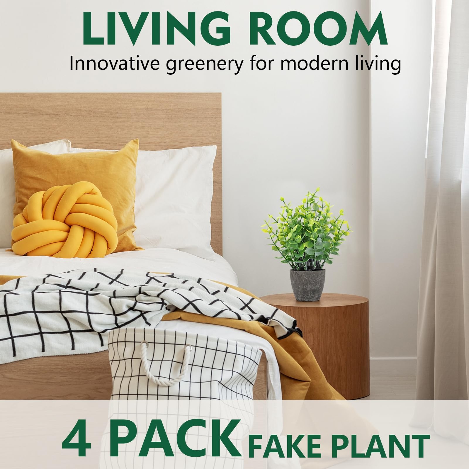 FAVOWREATH 2 Pack Fake Plants Ceramic Mini Artificial Greenery Potted Plants…