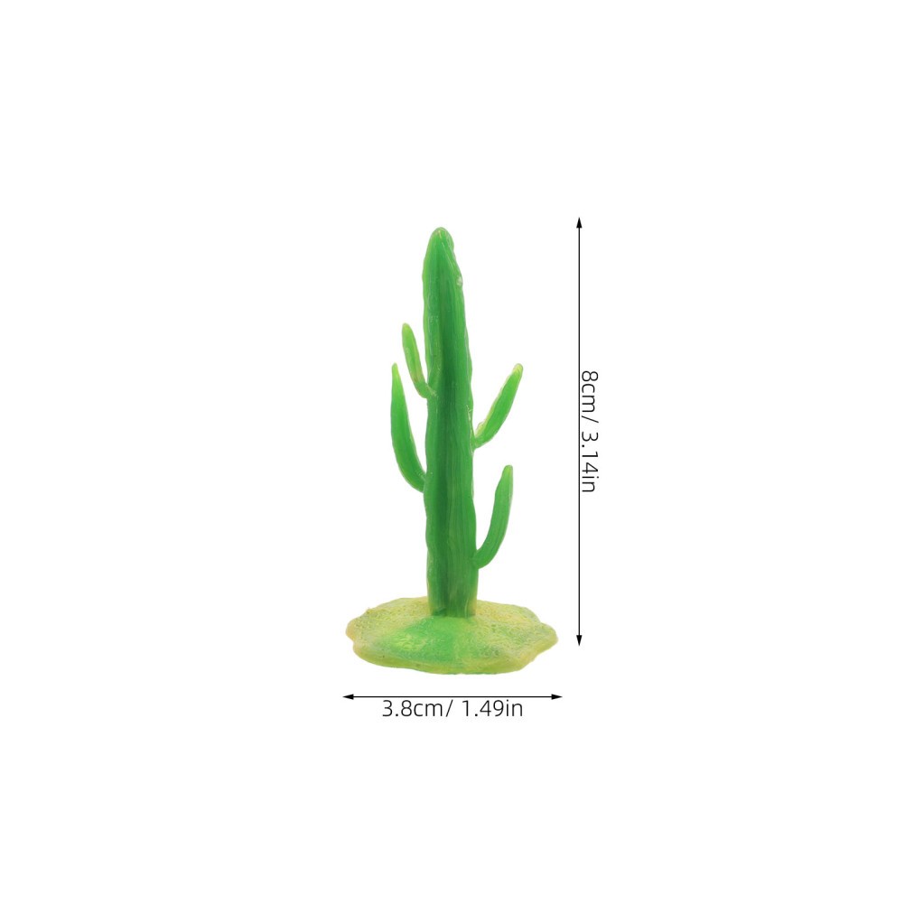 40 PCS Simulated Cactus Ornament Microlandscape Plant Cute Miniature Figurines