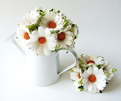 30 Big Daisy Assorted Artificial Mulberry Flower Wedding Scrapbook Wedding