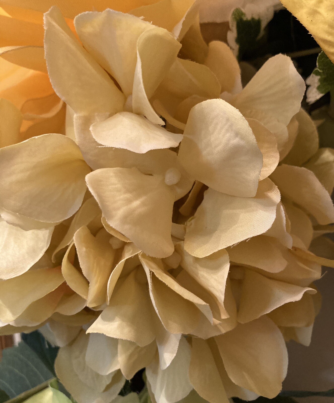 Luscious Yellow Spring And Summer Hydrangea, Rose, And Peony Wreath