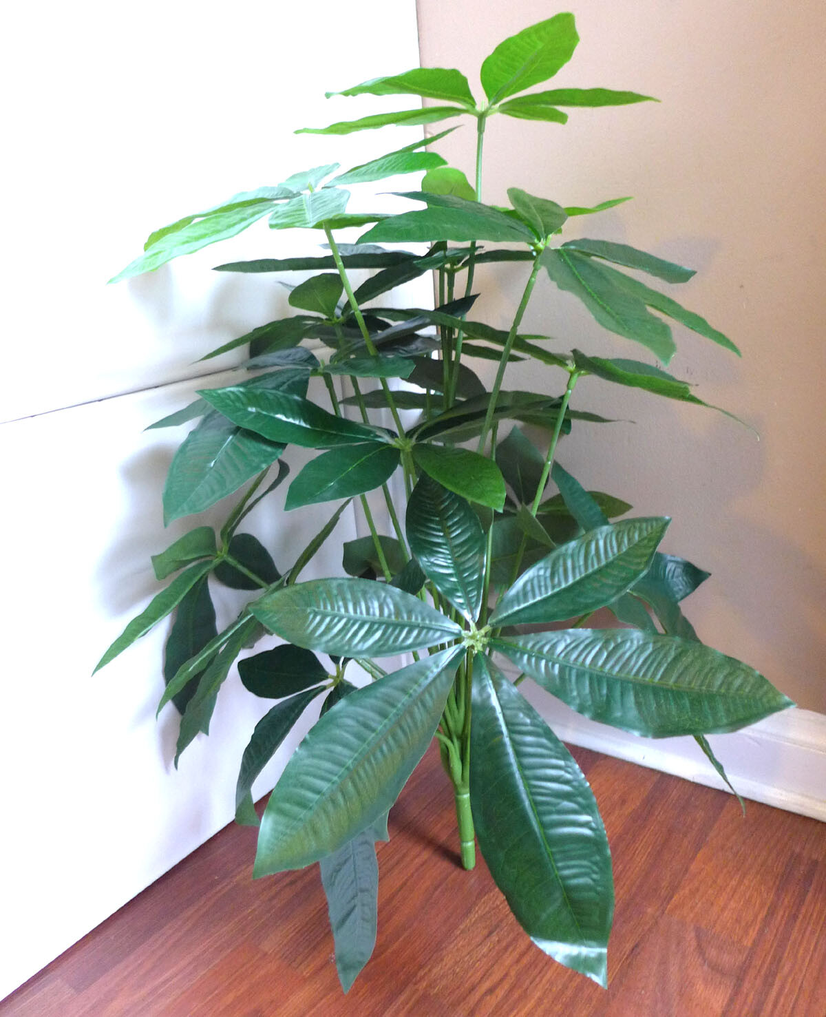 Artificial Fake Plants 20″ Height Bush Tree Home Decoration (18 Large Leaves)