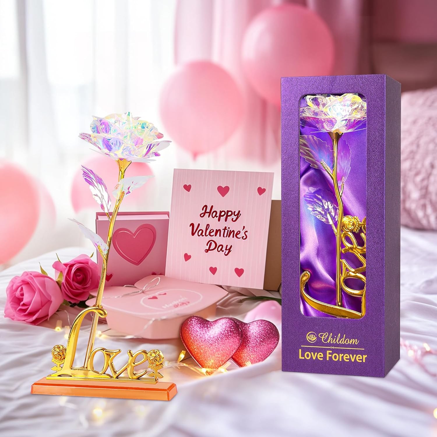 Childom Valentines Day Rose Gifts for Her,Birthday Gifts for Women,Mothers Day F