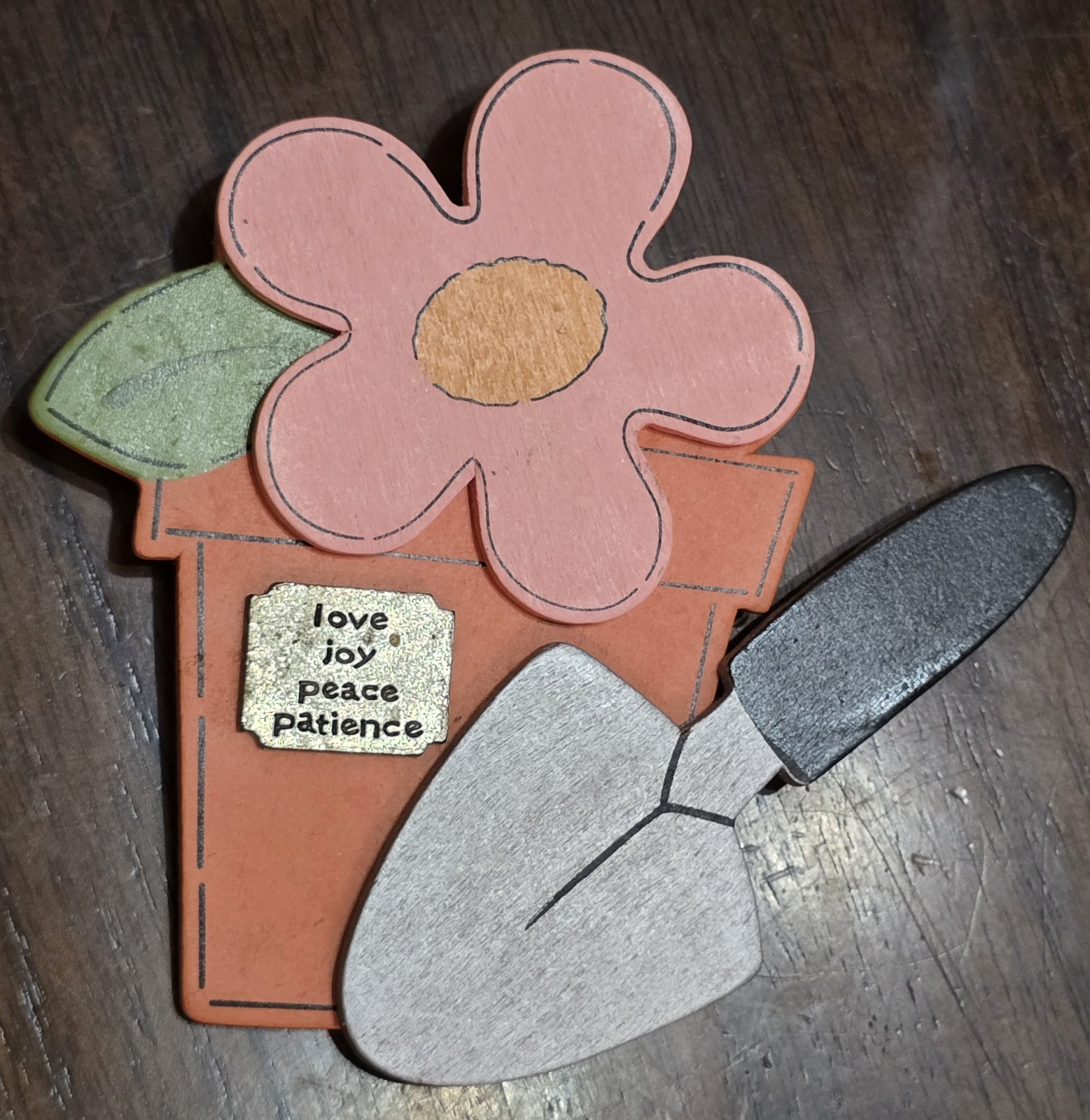 4⅞” Hand Made Flower Pots Shovel Flowers Locker Fridge Magnet Planters Gift